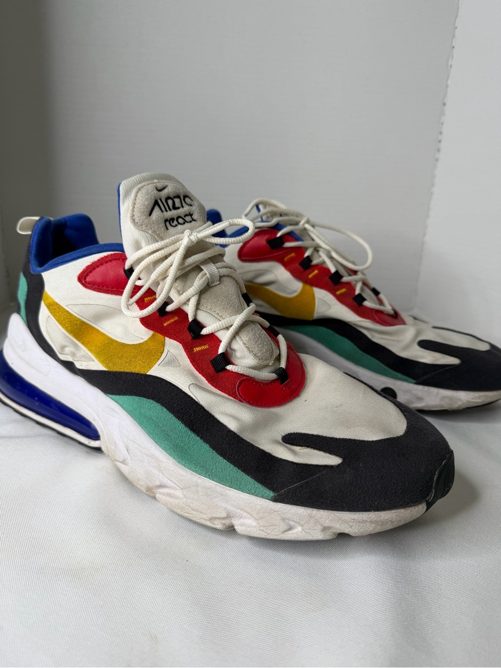 Nike Air Max 270 React “Bauhaus” Multicolor Sneakers Size 14